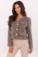 Żakiet IT-KR-FL9586.64 Dark Beige - Rue Paris Rue Paris