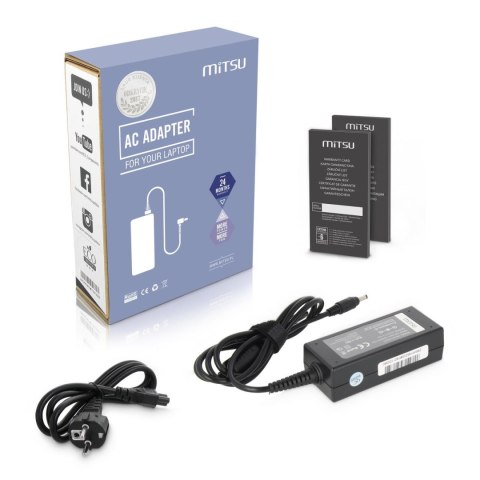 Zasilacz sieciowy Mitsu 19.5V 2.05A (4.0x1.7) 40W do notebooka HP, Compaq, Toshiba Mitsu Zasilacz sieciowy Mitsu 19.5V 2.05A (4.0x1.7) 40W do notebooka HP, Compaq, Toshiba Mitsu