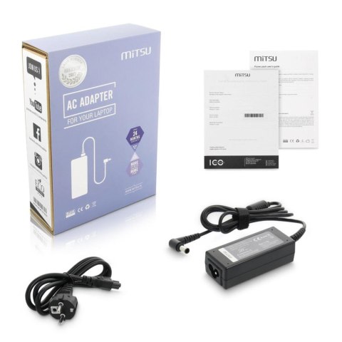 Zasilacz sieciowy Mitsu 19.5V 2.15A (6.5x4.4 pin) 42W do notebooka Sony Mitsu Zasilacz sieciowy Mitsu 19.5V 2.15A (6.5x4.4 pin) 42W do notebooka Sony Mitsu
