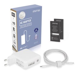 Zasilacz sieciowy Mitsu 87W USB-C, USBC, 5-20.2V, 3-4.3A (white) do notebooka Mitsu