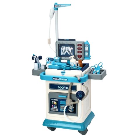 Zestaw Lekarski Medyczny Wózek z EKG Światła Dźwięki 37 el. LEAN Toys Zestaw Lekarski Medyczny Wózek z EKG Światła Dźwięki 37 el. LEAN Toys