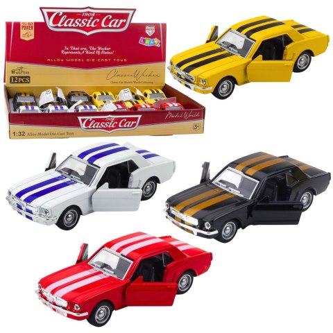 Autko Klasyczne Z Napędem Pull-Back Metalowe Otwierane Drzwi 1:32 Mix LEAN TOYS Autko Klasyczne Z Napędem Pull-Back Metalowe Otwierane Drzwi 1:32 Mix LEAN TOYS