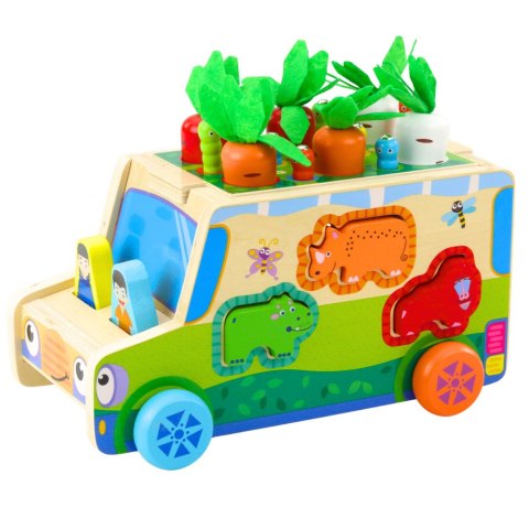 Auto Edukacyjne Drewniane Sorter Kształty Układanka Labirynt LEAN Toys Auto Edukacyjne Drewniane Sorter Kształty Układanka Labirynt LEAN Toys