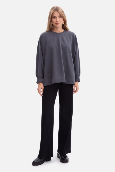 Bluza Damska Model B306 Stal - BeWear BeWear Bluza Damska Model B306 Stal - BeWear BeWear