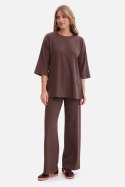 Bluzka Model B301 Brown - BeWear BeWear Bluzka Model B301 Brown - BeWear BeWear