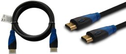 Kabel HDMI Savio CL-07 3m, oplot nylonowy, złote końcówki, v1.4 high speed Savio
