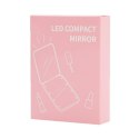 Kieszonkowe Lusterko Do Makijażu Światła LED Różowe LEAN Kieszonkowe Lusterko Do Makijażu Światła LED Różowe LEAN