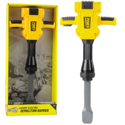 Młot Pneumatyczny Wyburzeniowy Dla Dzieci Światła Dźwięki Wibracje Żółty LEAN Toys Młot Pneumatyczny Wyburzeniowy Dla Dzieci Światła Dźwięki Wibracje Żółty LEAN Toys