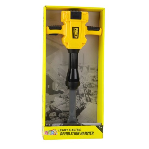 Młot Pneumatyczny Wyburzeniowy Dla Dzieci Światła Dźwięki Wibracje Żółty LEAN Toys Młot Pneumatyczny Wyburzeniowy Dla Dzieci Światła Dźwięki Wibracje Żółty LEAN Toys