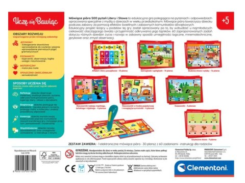 Mówiące Pióro 500 Pytań Litery i Słowa Uczę się Bawiąc Język Polski Clementoni 50780 Clementoni Mówiące Pióro 500 Pytań Litery i Słowa Uczę się Bawiąc Język Polski Clementoni 50780 Clementoni