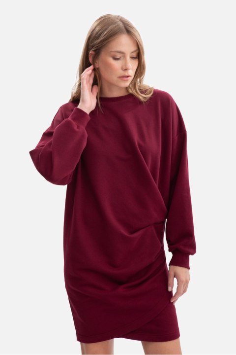 Sukienka Model B298 Burgund - BeWear BeWear Sukienka Model B298 Burgund - BeWear BeWear