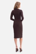 Sukienka Model B307 Gorzka Czekolada - BeWear BeWear Sukienka Model B307 Gorzka Czekolada - BeWear BeWear