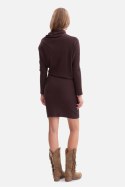 Sukienka Model B309 Gorzka Czekolada - BeWear BeWear Sukienka Model B309 Gorzka Czekolada - BeWear BeWear
