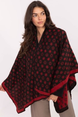 Sweter Ponczo Model AT-PN-7661.89 Black/Red - Factory Price Factory Price