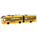 Autobus Przegubowy Szkolny Otwierane Drzwi Światła Dźwięki Żółty 1:16 LEAN Toys Autobus Przegubowy Szkolny Otwierane Drzwi Światła Dźwięki Żółty 1:16 LEAN Toys