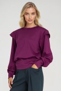 Bluza z wysokimi ściągaczami BL10 Purpura - Nife Nife Bluza z wysokimi ściągaczami BL10 Purpura - Nife Nife
