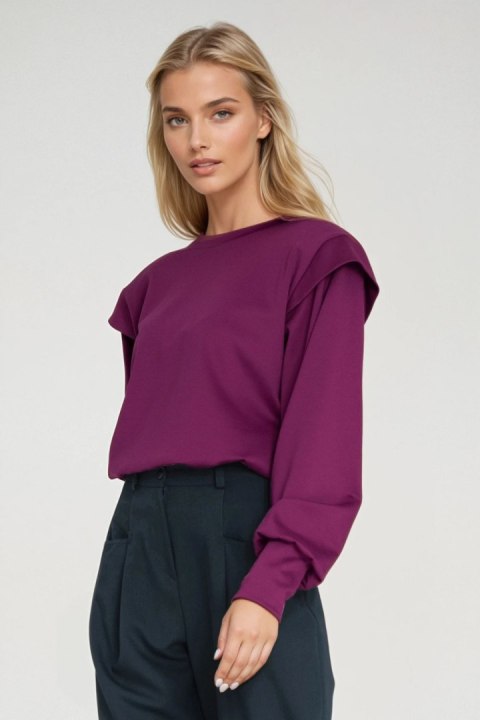 Bluza z wysokimi ściągaczami BL10 Purpura - Nife Nife Bluza z wysokimi ściągaczami BL10 Purpura - Nife Nife