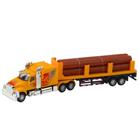 Ciężarówka Cysterna Transport Drewna Napęd Pull-Back Światła Dźwięki 1:36 LEAN Toys Ciężarówka Cysterna Transport Drewna Napęd Pull-Back Światła Dźwięki 1:36 LEAN Toys