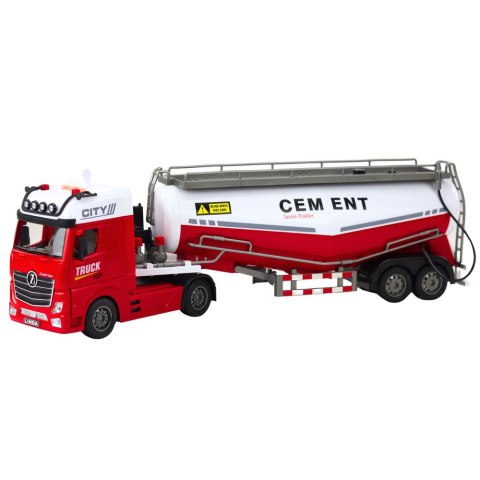 Ciężarówka Cysterna Z Cementem Funkcja Lania Wody Światła Dźwięki LEAN Toys Ciężarówka Cysterna Z Cementem Funkcja Lania Wody Światła Dźwięki LEAN Toys