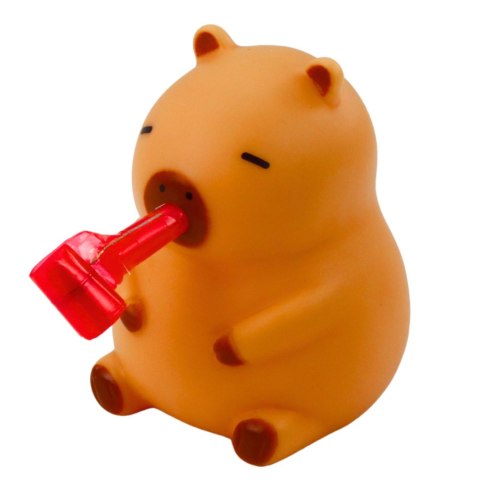 Gniotek Kapibara Z Trąbką Piszczałka Figurka Brązowa 7cm LEAN Toys Gniotek Kapibara Z Trąbką Piszczałka Figurka Brązowa 7cm LEAN Toys