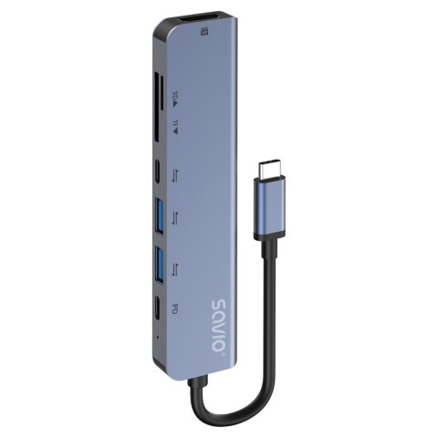 Hub USB-C SAVIO AK-82 7w1 Savio Hub USB-C SAVIO AK-82 7w1 Savio