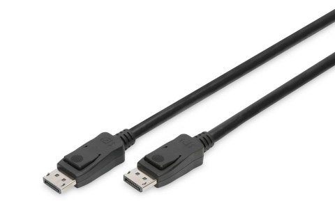 Kabel DIGITUS DisplayPort z zatrzaskami 8K 30Hz UHD Typ DP/DP M/M czarny 3m Digitus Kabel DIGITUS DisplayPort z zatrzaskami 8K 30Hz UHD Typ DP/DP M/M czarny 3m Digitus