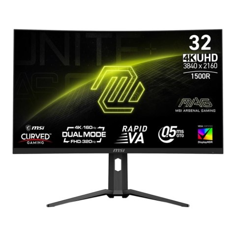 Monitor MSI 31,5" MAG 321CUPDF Rapid VA 4K 160/320Hz 2xHDMI DP USB-C MSI