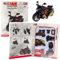 Motocykl Do Składania Skręcania Metal 1:14 DIY Czarno-Pomarańczowy LEAN Toys Motocykl Do Składania Skręcania Metal 1:14 DIY Czarno-Pomarańczowy LEAN Toys