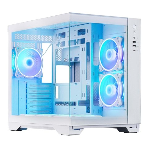 Obudowa Chieftec Visio WHITE GM-30W-TG-OP ATX ARGB z oknem bez zasilacza biała Chieftec