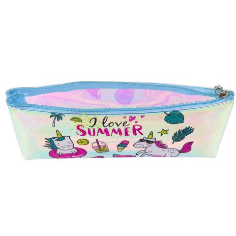 Piórnik Dziewczęcy Szkolny Holograficzny Motyw Lata Jednorożce 20x8cm LEAN Piórnik Dziewczęcy Szkolny Holograficzny Motyw Lata Jednorożce 20x8cm LEAN