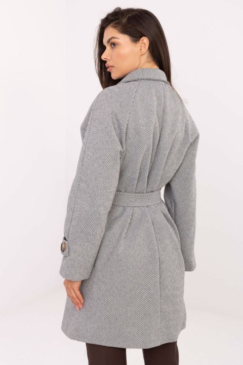 Płaszcz Damski Model IT-PL-A9589.58 White/Grey - Rue Paris Rue Paris