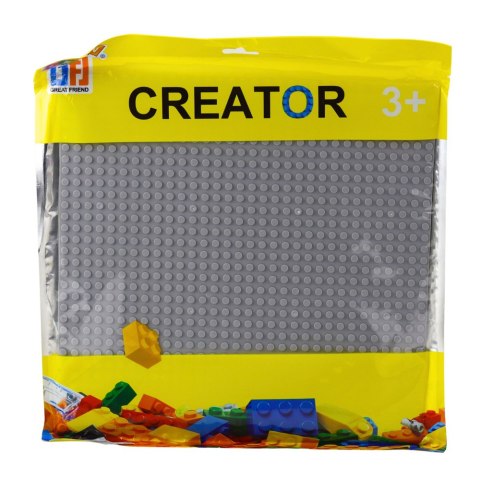 Płyta Plansza Konstrukcyjna Do Klocków Budowania Szara 25,5 x 25,5 cm LEAN Toys Płyta Plansza Konstrukcyjna Do Klocków Budowania Szara 25,5 x 25,5 cm LEAN Toys