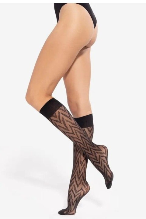 Podkolanówki Model Trendy Line 14 20 Den Black - Gatta Gatta Podkolanówki Model Trendy Line 14 20 Den Black - Gatta Gatta