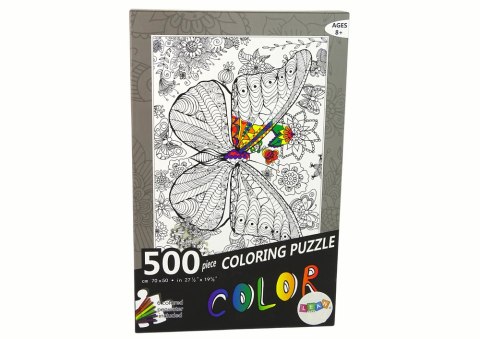 Puzzle Do Kolorowania 500 Elementów Motyl LEAN Toys Puzzle Do Kolorowania 500 Elementów Motyl LEAN Toys