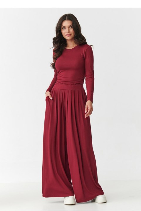 Spodnie Komplet Model M892 Bordo - Makadamia Makadamia Spodnie Komplet Model M892 Bordo - Makadamia Makadamia