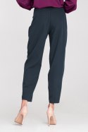 Spodnie baggy z wysokim stanem SD120 Navy - Nife Nife