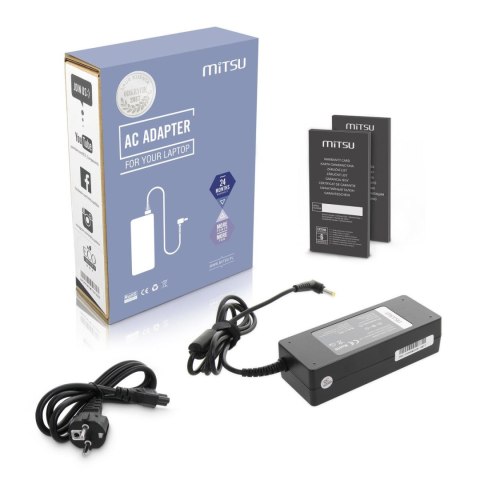 Zasilacz sieciowy Mitsu 20V 4.5A (5.5x2.5) 90W do notebooka Fujitsu, Gateway, Lenovo Mitsu Zasilacz sieciowy Mitsu 20V 4.5A (5.5x2.5) 90W do notebooka Fujitsu, Gateway, Lenovo Mitsu