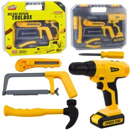 Zestaw Majsterkowicza Wiertarko-Wkrętarka Narzędzia Światła Dźwięki Walizka LEAN Toys
