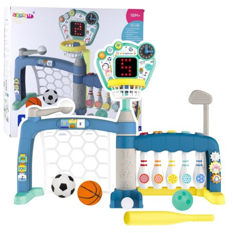 Zestaw Sportowy Wielofunkcyjna Bramka Dla Malucha Tablica LED 5w1 LEAN Toys Zestaw Sportowy Wielofunkcyjna Bramka Dla Malucha Tablica LED 5w1 LEAN Toys