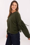 Bluza Damska Model IT-BL-21731.85 Khaki - Rue Paris Rue Paris Bluza Damska Model IT-BL-21731.85 Khaki - Rue Paris Rue Paris