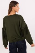 Bluza Damska Model IT-BL-21731.85 Khaki - Rue Paris Rue Paris Bluza Damska Model IT-BL-21731.85 Khaki - Rue Paris Rue Paris