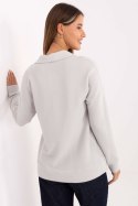 Bluzka Model LK-BZ-510126.00 Light Grey - Lakerta Lakerta Bluzka Model LK-BZ-510126.00 Light Grey - Lakerta Lakerta
