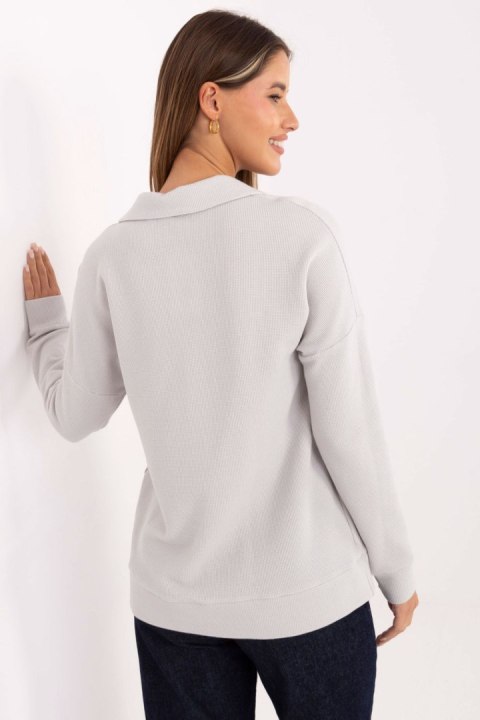 Bluzka Model LK-BZ-510126.00 Light Grey - Lakerta Lakerta Bluzka Model LK-BZ-510126.00 Light Grey - Lakerta Lakerta