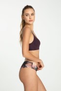 Figi Model Velvet Bloom Tanga Brasil Bakłażan - Julimex Julimex