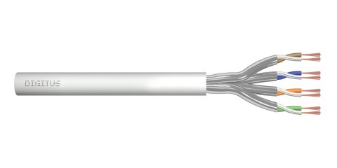 Kabel teleinformatyczny patchcordowy DIGITUS kat.6A, U/FTP, linka, AWG 27/7, LSOH, 100m, szary, karton Digitus Kabel teleinformatyczny patchcordowy DIGITUS kat.6A, U/FTP, linka, AWG 27/7, LSOH, 100m, szary, karton Digitus