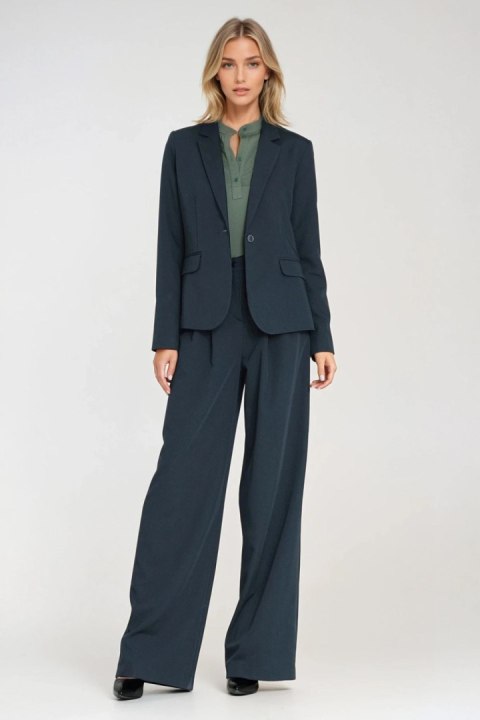 Klasyczny żakiet na jeden guzik Z83 Navy - Nife Nife Klasyczny żakiet na jeden guzik Z83 Navy - Nife Nife