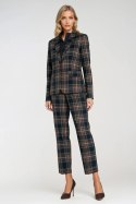 Klasyczny żakiet w granatową kratkę Z87 Navy - Nife Nife Klasyczny żakiet w granatową kratkę Z87 Navy - Nife Nife