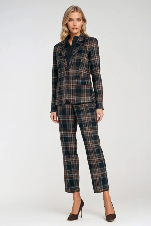 Klasyczny żakiet w granatową kratkę Z87 Navy - Nife Nife Klasyczny żakiet w granatową kratkę Z87 Navy - Nife Nife