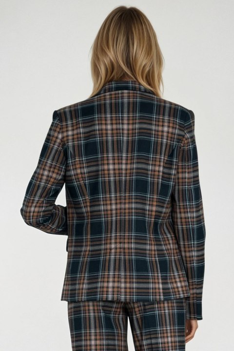 Klasyczny żakiet w granatową kratkę Z87 Navy - Nife Nife Klasyczny żakiet w granatową kratkę Z87 Navy - Nife Nife