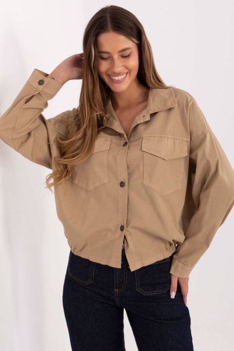 Koszula Damska Model IT-KS-FL9273.86 Camel - Rue Paris Rue Paris Koszula Damska Model IT-KS-FL9273.86 Camel - Rue Paris Rue Paris